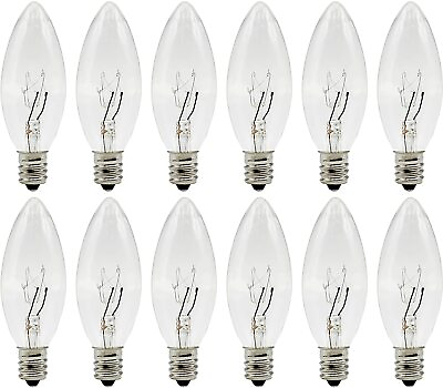 #ad 12 Pack Replacement Light Bulbs for Electric Candle Lamps Window Candles 7W $9.99