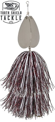 #ad Tooth Shield Tackle 310 Musky Bucktail Muskie Inline Spinner White Cranberry $27.95