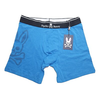 #ad Psycho Bunny Men#x27;s Small S 28 30 Pima Cotton Boxer Briefs Blue Underwear $19.76