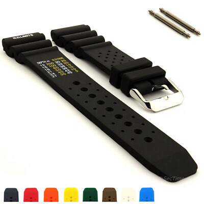 #ad ND Limits Silicone Rubber Waterproof Watch Strap Band 18 20 22 24 PRO MM GBP 11.65