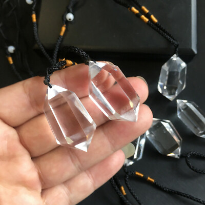 #ad Natural Clear Quartz Pendant Crystal Point Wand Necklace Chakra Healing Stone $3.79