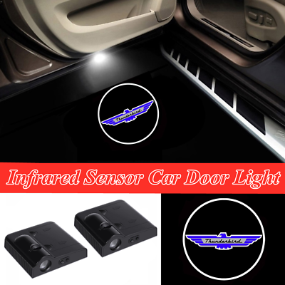 #ad 2Pcs LED T bird Logo Car Door Thunderbird Welcome Laser Projector Shadow Lights $19.99