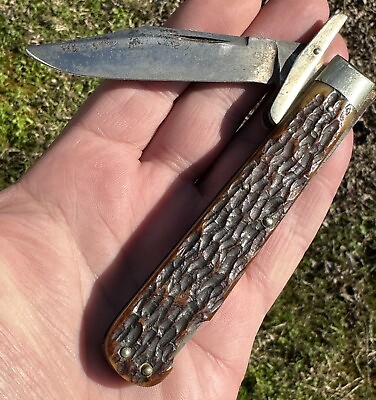 #ad Schatt Morgan Old Vintage Antique Pocket Knife Cheetah Swing Guard Lock Blade $450.00