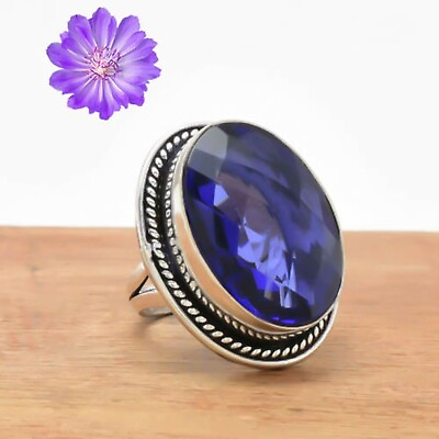 #ad #ad Tanzanite Gemstone 925 Sterling Silver Handmade Ring Jewelry in All Size $7.35