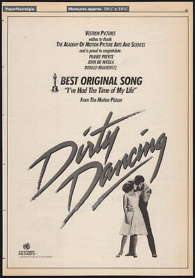 #ad DIRTY DANCING Original 1988 Trade Oscar AD poster Best Song Patrick Swayze $19.99