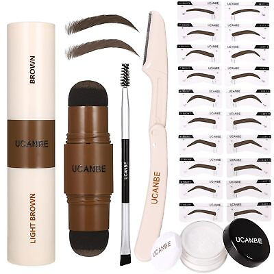 #ad Waterproof Eye Brow Stamping and Shaping 20 Reusable Eyebrow StencilsFinising.. $35.10