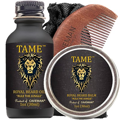 #ad Hand Crafted Caveman® Beard Oil Set KIT Beard Oil Balm FREE Comb New Arrival $11.99