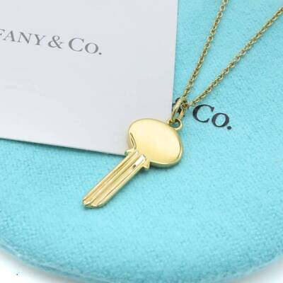 #ad Tiffany Co. Tiffany Yellow Gold Key Necklace Au750 K18 Key HH236 $935.27