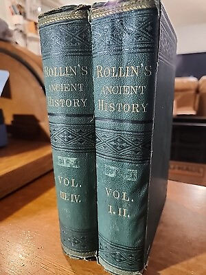 #ad Rollin#x27;s Ancient History Volumes 1 4 In Two Books Hardcover $55.00