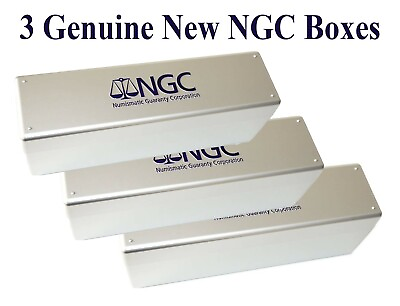 #ad 3 New Silver NGC Plastic Storage Coin Slab Boxes Each Hold 20 Certified Coins $52.00