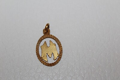 #ad 18 KT GOLD INITIAL M PENDNAT FOR NECKLACE $83.00