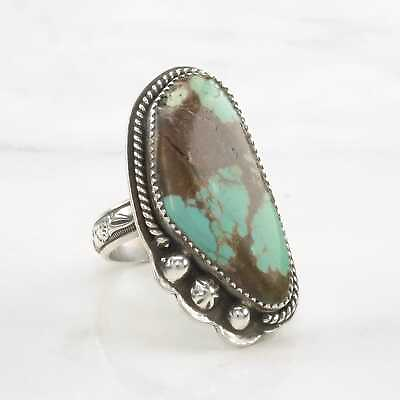 #ad Ring Vintage Southwest Silver Turquoise Sterling Size 7 $144.95