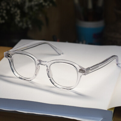 #ad Retro crystal acetate eyeglasses johnny depp clear glasses men#x27;s crystal eyewear $53.19