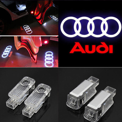 #ad 2x No fading HD LED Door Lamp Puddle Courtesy Projector Shadow Lights FOR AUDI $18.99