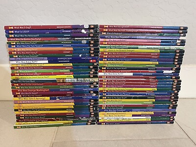#ad Lot of 68 Who What Where Was Biography History Chapter Paperback Books Somedups $180.00