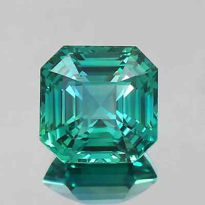 #ad 26 Ct Natural Flawless Blue Green Montana Sapphire Asscher Loose Gemstone $50.55