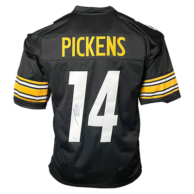 #ad George Pickens Signed Pittsburgh Black Football Jersey JSA $105.95