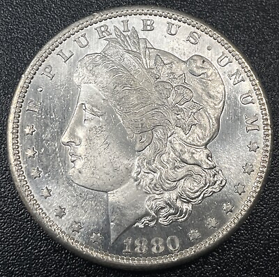 #ad 1880 S Morgan Silver Dollar San Francisco Mint Uncirculated BU $69.00