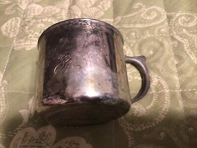 #ad Silver craft Of California Disney’s Mickey Mouse Child’s Cup Vintage $15.00