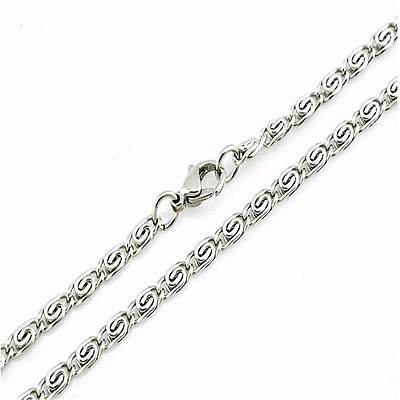 #ad STAINLESS STEEL 3 mm Scroll CHAIN 20IN $8.99