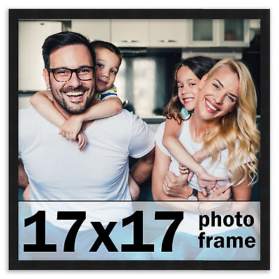 #ad 17x17 Frame Black Picture Frame Modern Photo Frame UV Acrylic Acid Free no Mat $41.95