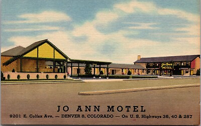 #ad Linen Postcard Jo Ann Motel in Denver Colorado 4248 $8.00