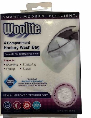 #ad Woolite Hosiery Bag 4 Compartment Wash Bag New $8.95