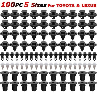 #ad 100pcs For TOYOTA LEXUS Trim Panel Clips Bumper Fender Push Pin Rivets Fasteners $0.99