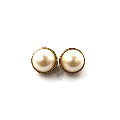 GIVENCHY Earrings Gold Pearl Vintage $91.00