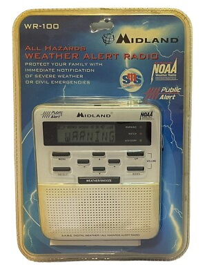 #ad MIDLAND All Hazards Weather Alert Radio WR 100 Public Alert NOAA Emergency $21.99