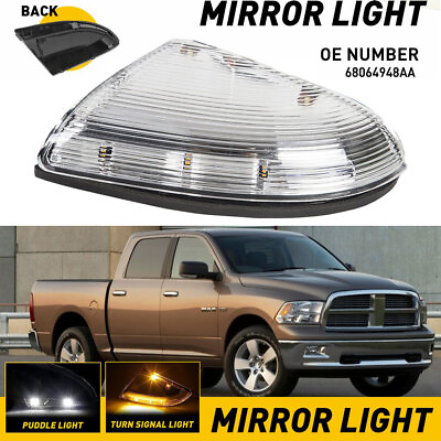 #ad Right Mirror Turn Signal Puddle Indicator Light For 09 14 Dodge Ram 1500 2500 $18.99