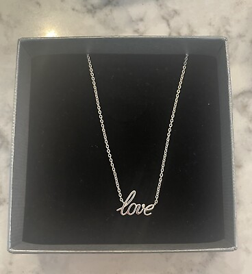 #ad Guldfynd Genuine Silver 925 with the text Love Necklace $35.00