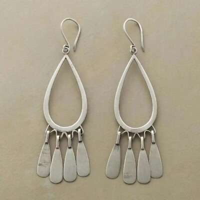 #ad Simple 925 Silver Tassel Stud Earrings Dangle Drop Women Wedding Bridal Jewelry C $2.75
