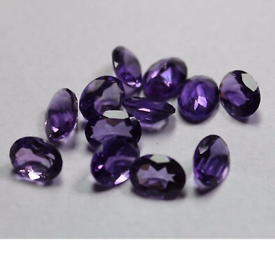 #ad 10 Pcs Natural Purple Amethyst 5x7mm Oval Faceted Cut Loose Gemstone $18.58