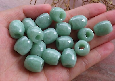 #ad 1Ps Certified Green Burma Natural 100% A Jade jadeite Pendant Circle Bead 477354 $10.30