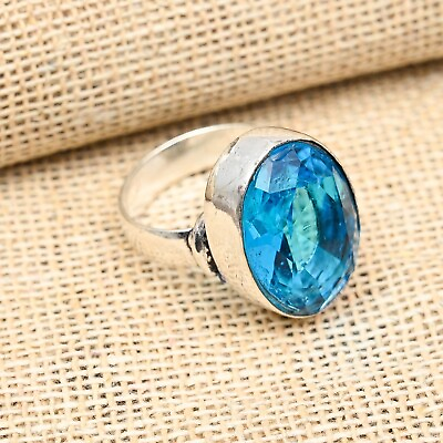 #ad Beautiful Oval Shaped Gemstone Handmade Jewelry Lovely 925 Sterling Silver Ring $18.60