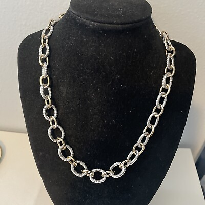 #ad Fashion Jewelry Women’s Necklace Silver Tone Chain Necklace 18”￼ $9.99