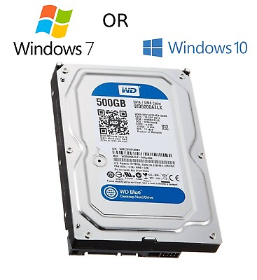 #ad HDD 3.5quot; SATA Hard Drive with Windows 7 Win 10 Installed Legacy $35.99