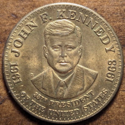 #ad 1961 1963 John F. Kennedy 35th President Large 32mm Half Dollar Size Token $7.99