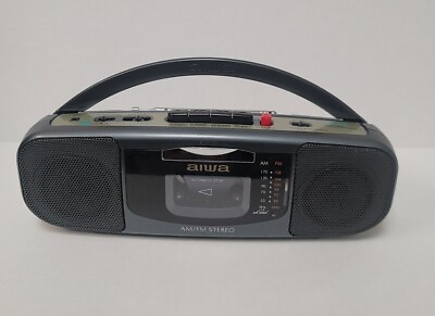 #ad Aiwa CS P5W Mini Stereo Radio Cassette Player Recorder AM FM TESTED AND WORKING $19.99