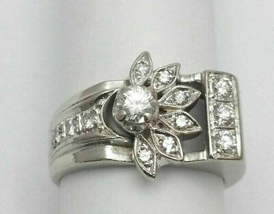 #ad Women#x27;s Pretty Wedding Ring Round Cut Simulated Diamond In 14K White Gold Plated $141.49