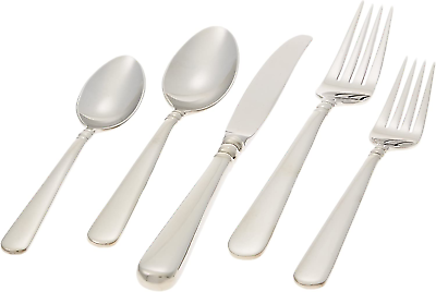 #ad Pearl Platinum Stainless Steel 5 Piece Place Setting Service for 1 $68.99