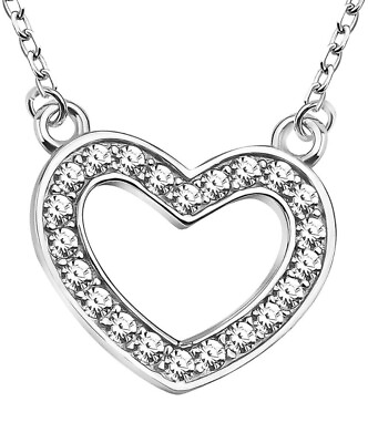#ad Sterling Silver Heart Pendant Necklace $12.00