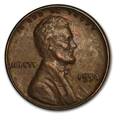 #ad 1954 P Lincoln Wheat Penny G VG $1.85