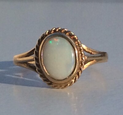 #ad Stunning Vintage Gold Opal Ring $289.99