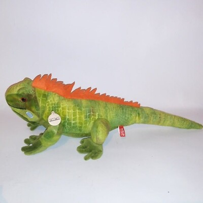 #ad Stuffed Animal Wild Republic Detroit Zoo Lizard Iguana Green Orange Reptile Kids $39.99