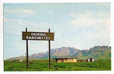 #ad Vintage Midcentury Color Photo Postcard Deming Ranchettes New Mexico $9.95