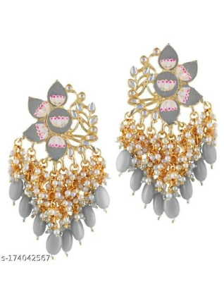 #ad Indian Bollywood Style Bridal Earrings Ethnic Kundan Women Pearl Jhumka Jewelry $16.62