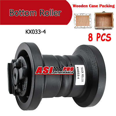 #ad 8pcs Bottom Roller Undercarriage Track For Kubota KX033 4 Excavator Black $869.00
