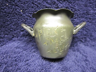 #ad ANTIQUE VICTORIAN URN SHAPED TOOTHPICK HOLDER SILVERPLATE ENGRAVED quot;PICK ME OUTquot; $14.95